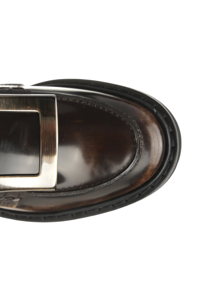 Roger Vivier Viv' Rangers Leather Loafers Scarpe basse - Brown | 0d7ee9cecc6552a4946ef9ae2ac7e42dc5fa3ae5