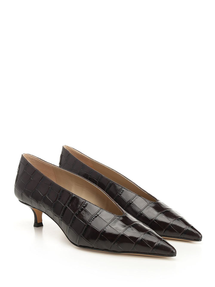 Le Monde Beryl Babouche Kitten Pumps - Brown | da9d50be21578f62fb5cc5bbc463ad35db0b235a