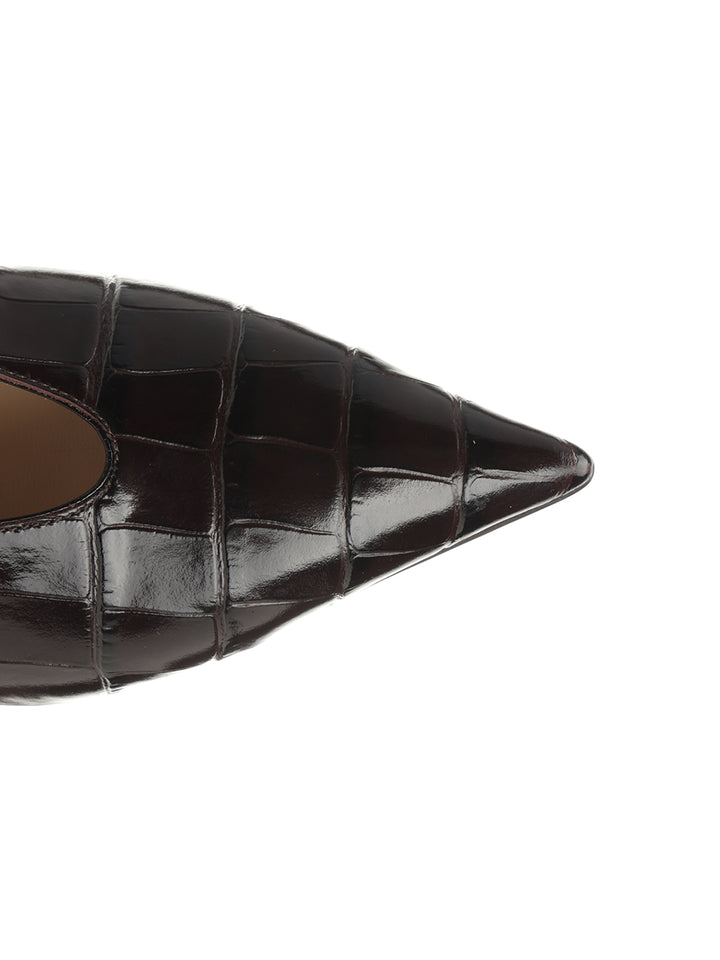 Le Monde Beryl Babouche Kitten Pumps - Brown | 77c550a71bdea4e9d241cfcd5ee14395b3d1930f