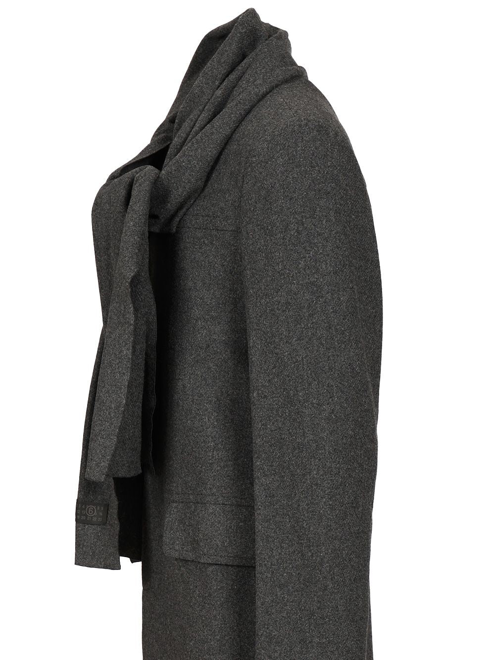 Mm6 Maison Margiela Coat With Scarf Coats - Grey | a3b5a26f9cc63d68939c1e1e662257d21b7966ce