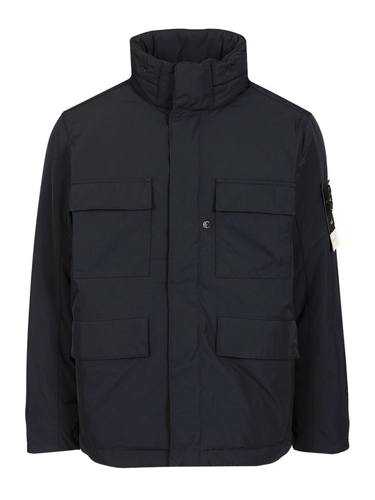 Padded Field Jacket In Micro Twil Jackets Blue