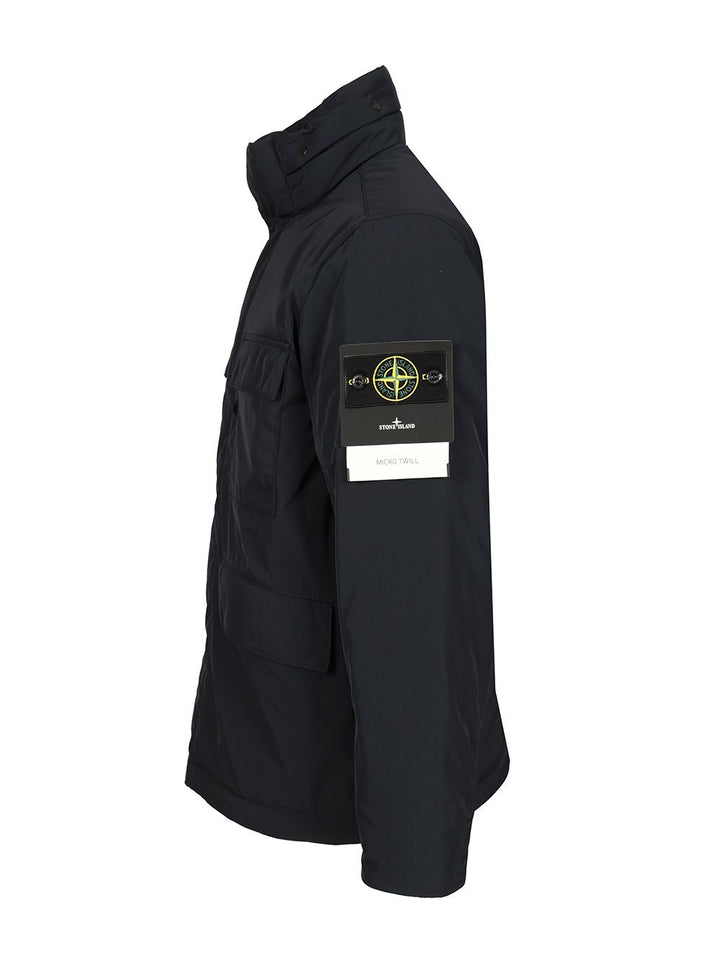 Stone Island Padded Field Jacket In Micro Twil Jackets - Blue | 52c3db3d9ffdbf764596c8c2f6285bec6c024573