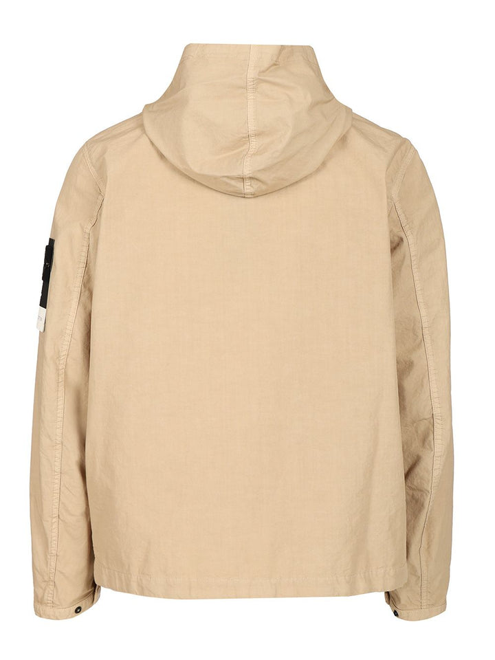 Stone Island Field Jacket With Hood Jackets - Beige | d4649586eb44bf4e318a7d9e3ceb9f4ca80394a5