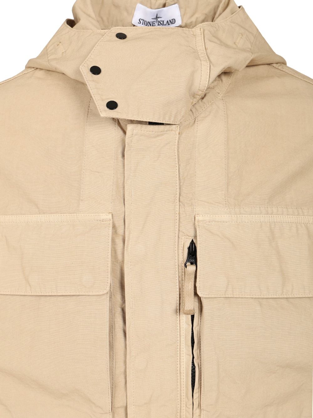 Stone Island Field Jacket With Hood Jackets - Beige | 0ebc34baadaea9f4100d7da9972afc4c026bedb8