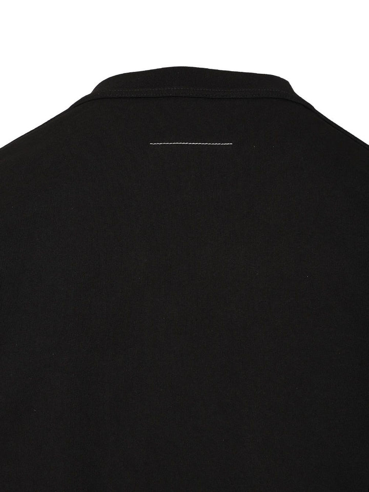 Mm6 Maison Margiela Long-Sleeved Cotton T-Shirt Sweatshirts - Black | 781fb10b1c605179ac8c57697afe5258af7c39fc