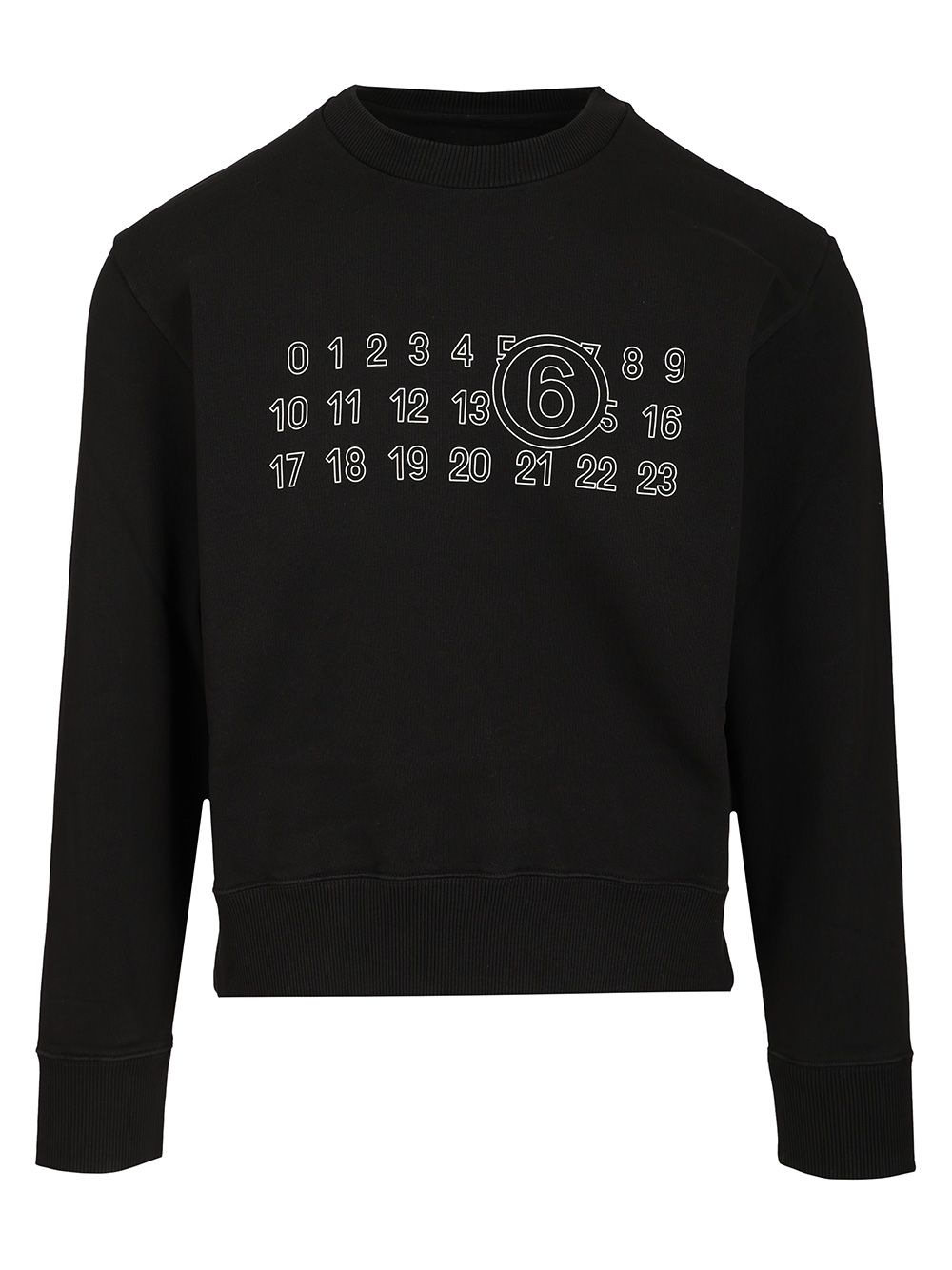 Mm6 Maison Margiela Numeric Sweatshirt Sweatshirts - Black | 8a89fd22d9b23f230b827ff71e71109747fb5607