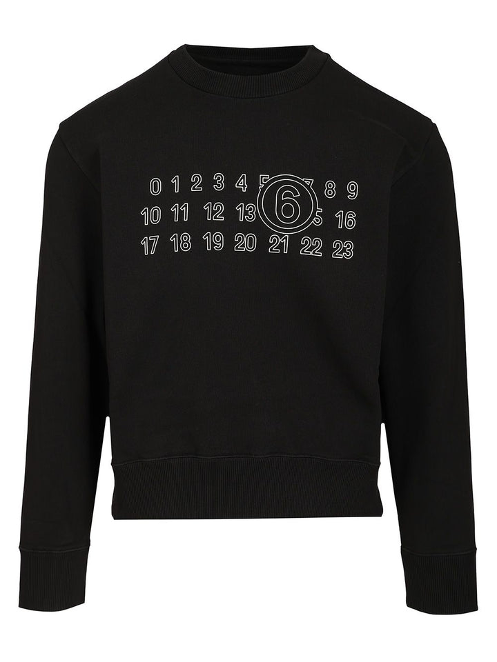 Mm6 Maison Margiela Numeric Sweatshirt Sweatshirts - Black | 8a89fd22d9b23f230b827ff71e71109747fb5607