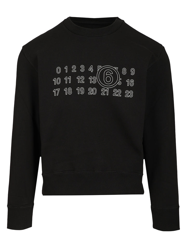 Mm6 Maison Margiela Numeric Sweatshirt Sweatshirts - Black | ad5e49f44d904912167b7f520bfddc50853f96c5