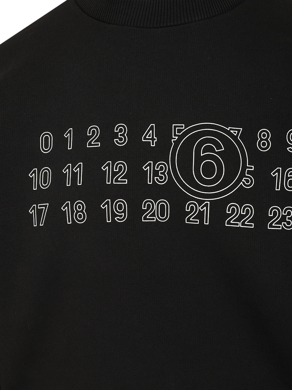 Mm6 Maison Margiela Numeric Sweatshirt Sweatshirts - Black | 5f3de139d23b4abc4d26850fac96794f47296b61