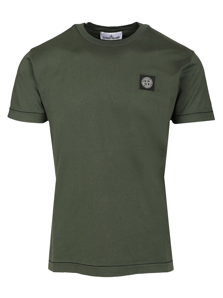 Stone Island Short-Sleeved Cotton Jersey T-Shirt - Green | a97be9e54472d59e07ccf989f51a9078c3a9cedd