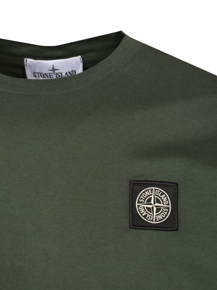 Stone Island Short-Sleeved Cotton Jersey T-Shirt - Green | 38d239c3510acaf1695afc611c5c0f549394262a