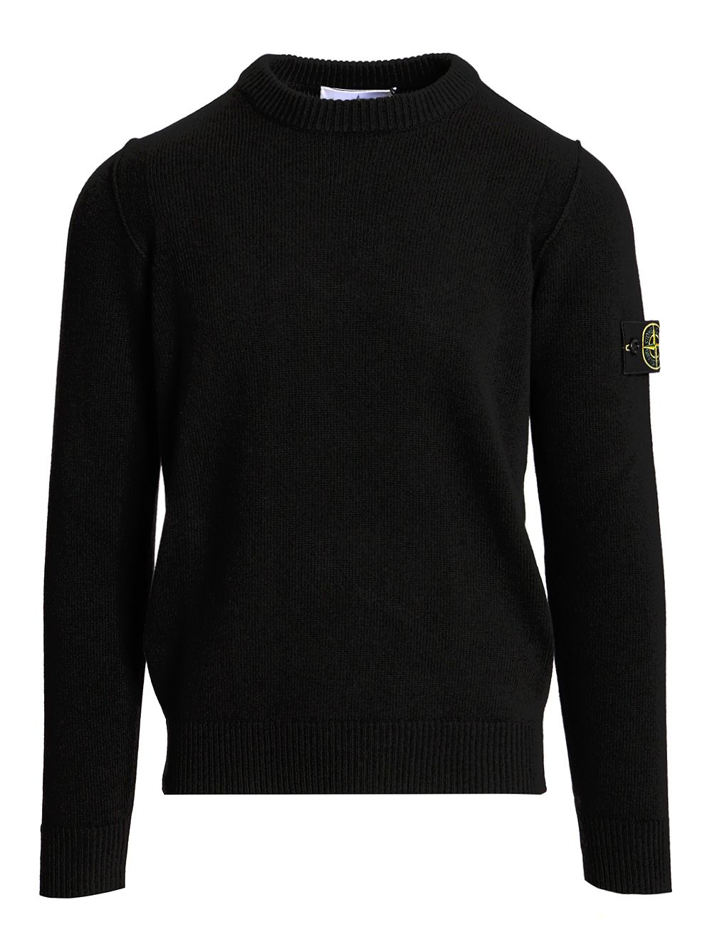 Stone Island Lambswool Crewneck Sweater Knitwear - Black | abff857dd20bb7b92dbb6c9f5336531afd6c634f