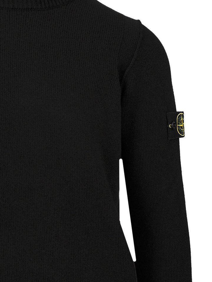Stone Island Lambswool Crewneck Sweater Knitwear - Black | 72e1c8b2e64504757013598a083d1dd0b7ebeb7b