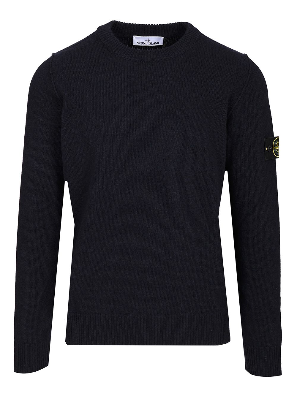 Stone Island Lambswool Crewneck Sweater Knitwear - Blue | 036ddb52a0bf11d5a1774ac44a03cf9121e57a4a