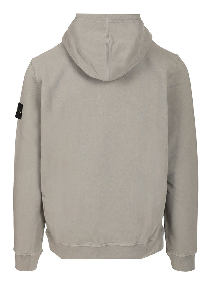 Stone Island Organic Cotton Hoodie Sweatshirts - Grey | 18066c8d22cada860e9e21827bb659037f104e06
