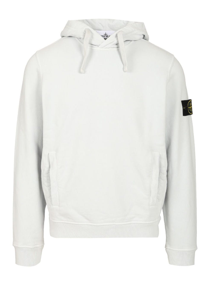 Stone Island Organic Cotton Hoodie Sweatshirts - Light blue | 449a59dd92367cd97f627f0c70239db8eb4c2db8