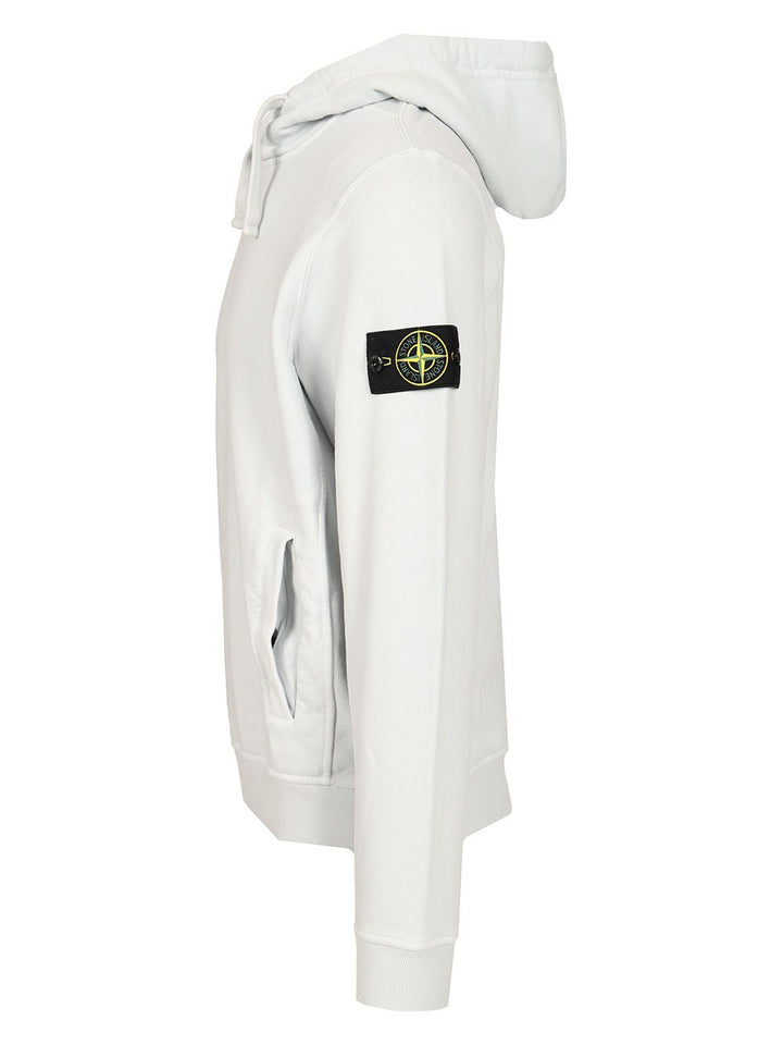 Stone Island Organic Cotton Hoodie Sweatshirts - Light blue | 6e63ab305f0d25e3013cdd5919d6060f6f2bd3ef