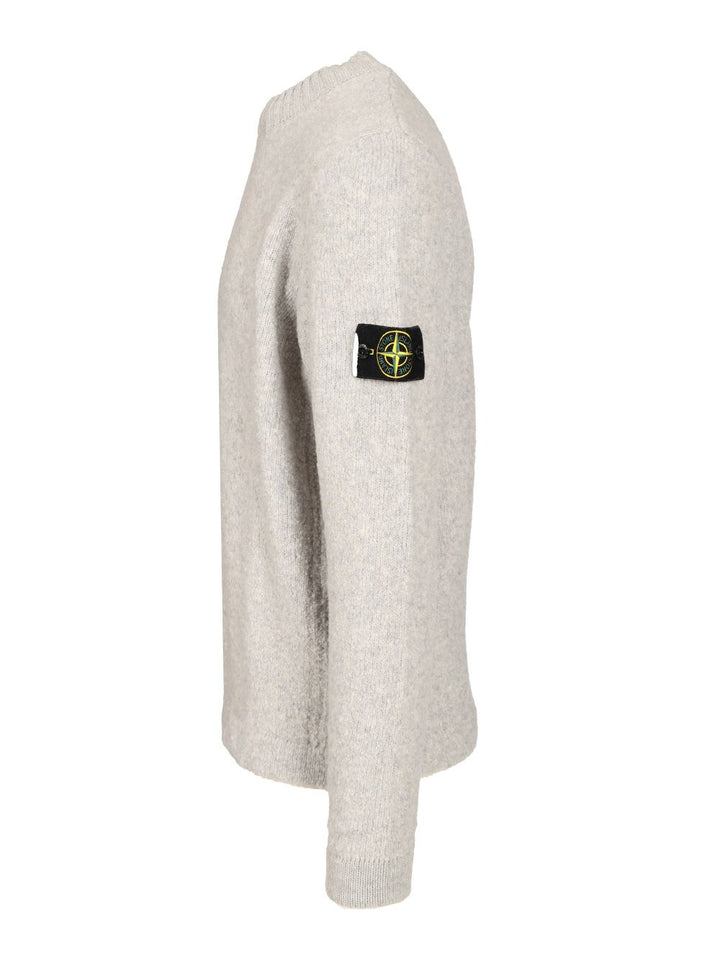 Stone Island Organic Cotton Crew Neck Sweater With English Ribs Knitwear - Grey | a5bf6a7ab4ecb54a715bce5a03087d173e28601a