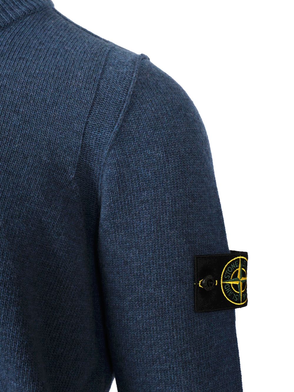 Stone Island Lambswool Crewneck Sweater Knitwear - Blue | 24f53568dbddc6190e3f7f88e000fef20341e421