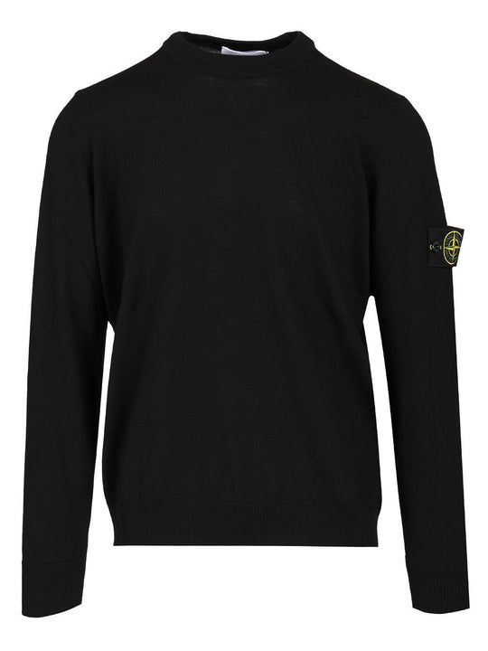 Crew Neck Sweater Knitwear Black