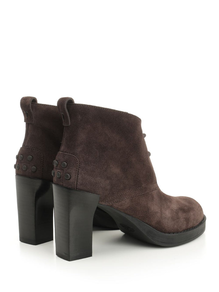 Tod'S Suede Ankle Boot Lace-Up Shoes - Brown | 0eba1fcaf33763ae27f565111603073f4a1f781e