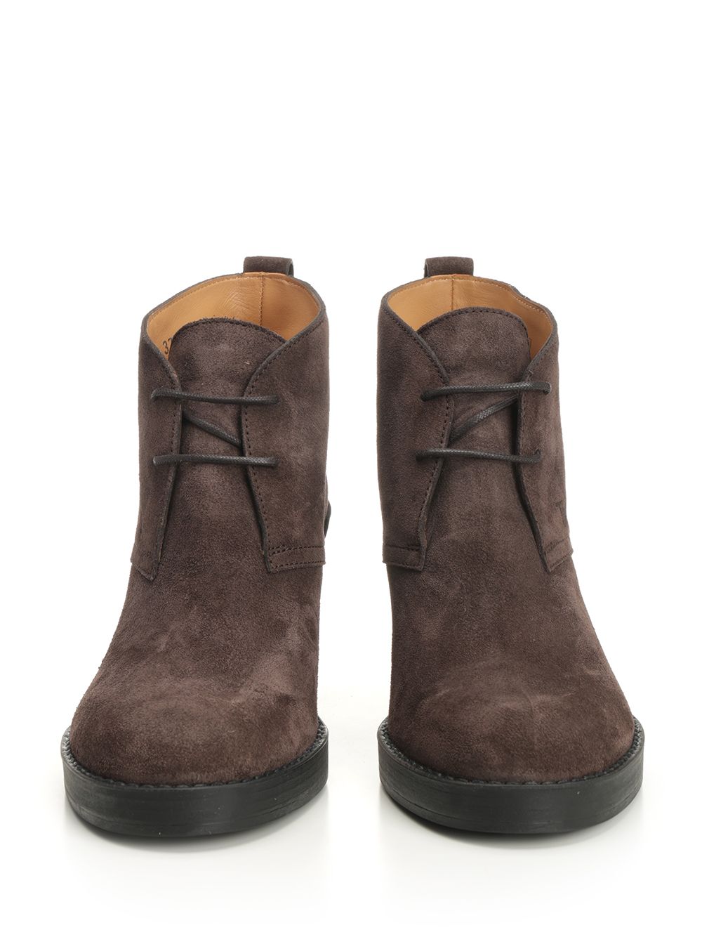 Tod'S Suede Ankle Boot Lace-Up Shoes - Brown | 101304a7cf8c22d84e51425f49f3bc41a832f6bb