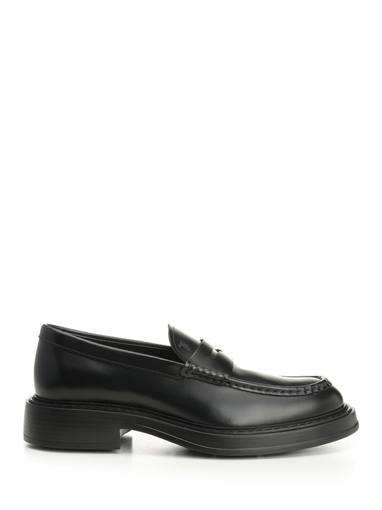 Leather Loafer Loafers Black