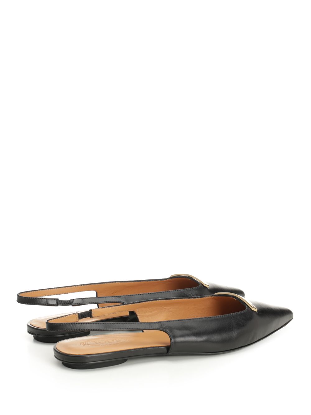 Tod'S Leather Slingback Ballerina Scarpe basse - Black | 7be2148038dbda58cf54ced3eb641cc5375dca3b