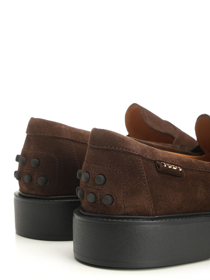 Tod'S Suede Calfskin Loafer Scarpe basse - Brown | e7ff742eddd01f7517e75a597db378476092b8cb