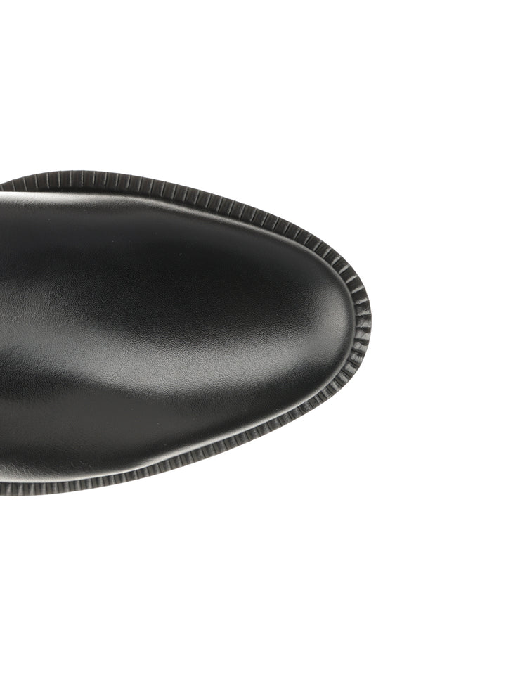 Ferragamo Boot With F Buckle Boots - Black | 5edc452e44a964ca8fcc56abedd1f121443961fc