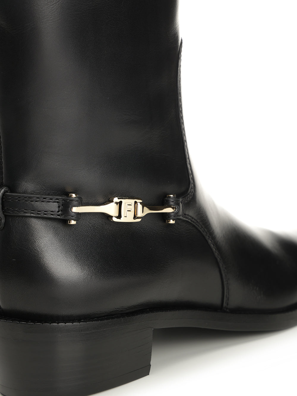 Ferragamo Boot With F Buckle Boots - Black | aa6a9895f965c9554af00791606368d746b2b83b