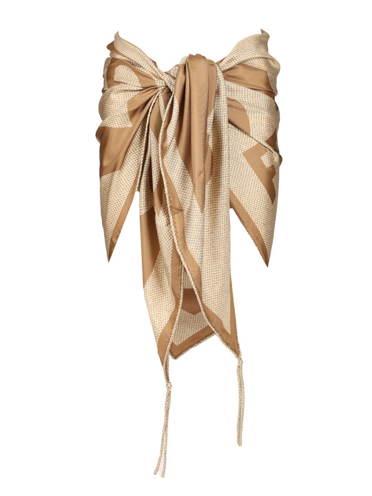 Silk Skirt Pareo Skirts Beige