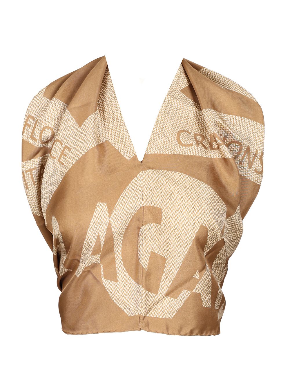 Ferragamo Silk Top Tops - Beige | 7e949faeed59f010aa493cce290cfb4e42126643