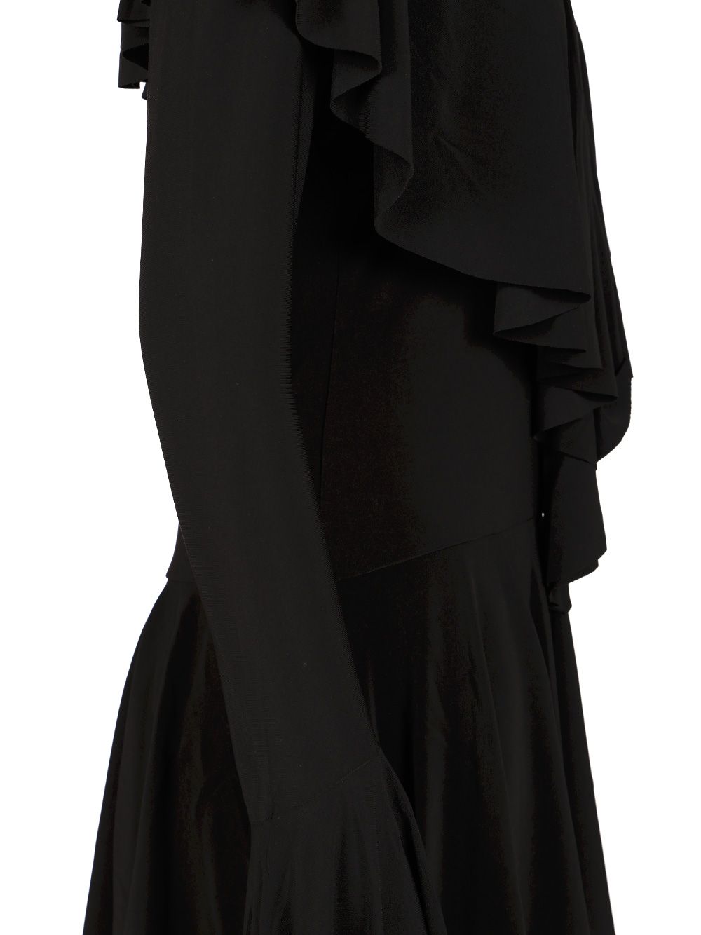 Norma Kamali Ruffle Mini Dress Dresses - Black | 96b6599a0b2225e06c916472f8fc2eed9eb71642