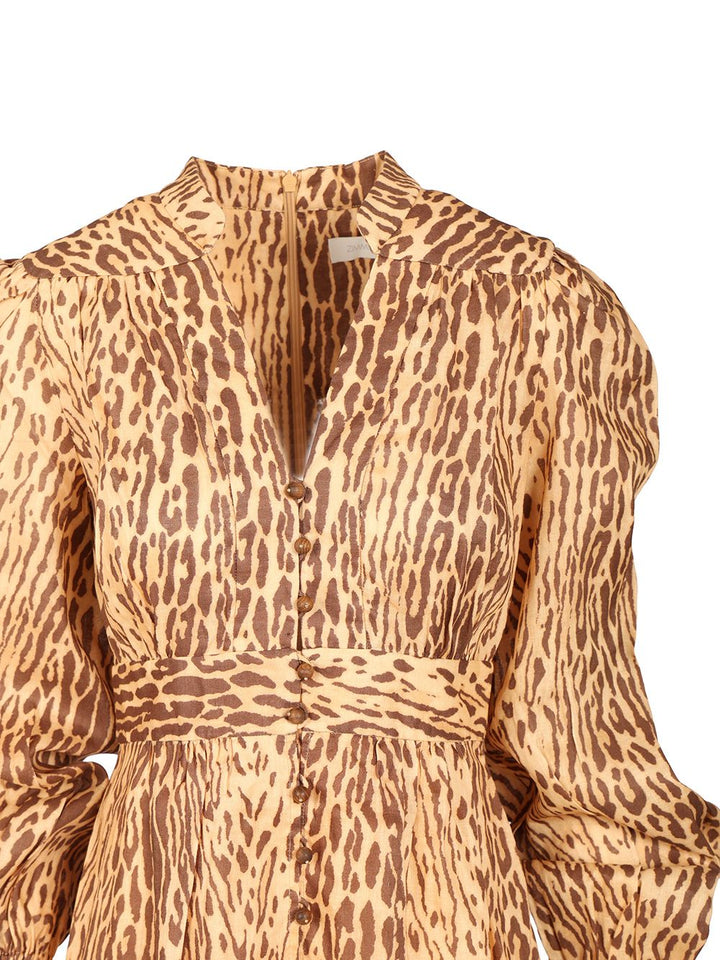 Zimmermann Leopard Print Midi Dress Dresses - Animalier | 72f7e587d943485fbedc71c31c078bf95cacebea