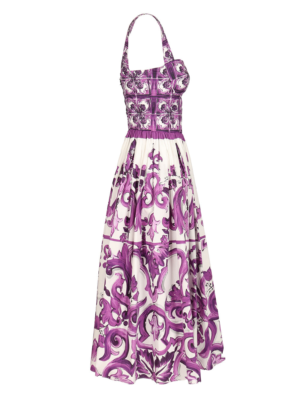 Dolce & Gabbana Dress With Maiolica Print Dresses - Violet | a275bbb5d363ee8d0ee6aff61258efc704d8b9aa