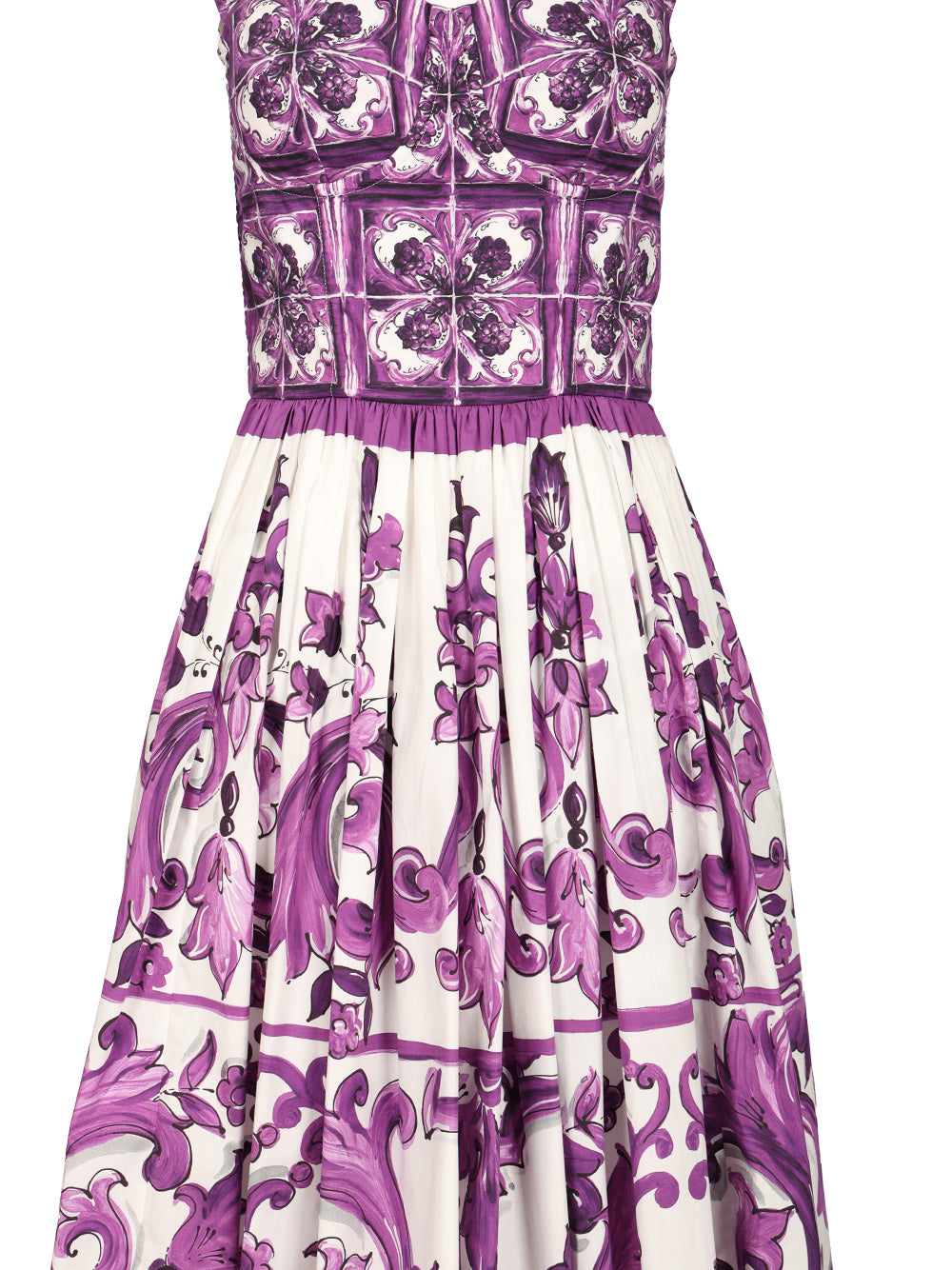 Dolce & Gabbana Dress With Maiolica Print Dresses - Violet | 6b15bcda2a001b68bf421c7325cc9bcffda14fce
