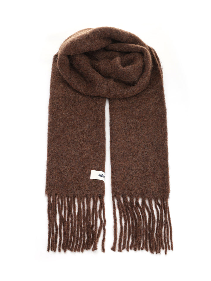 Jacquemus Wool Blend Scarf Scarves And Foulards - Brown | 42449f9999ddbf14e0ece221197dcf97d1f4abed