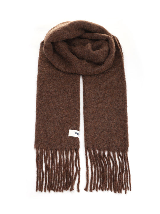 Wool Blend Scarf Scarves And Foulards Brown