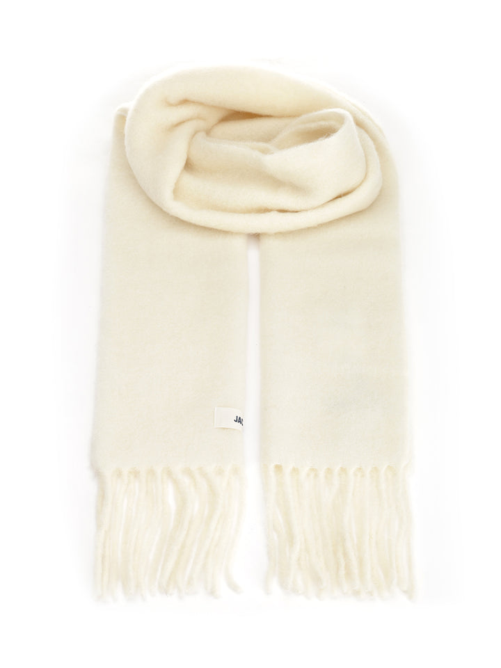 Jacquemus Wool Blend Scarf Scarves And Foulards - White | b316026c8d9eb13d065b383c41259796bedeea8d