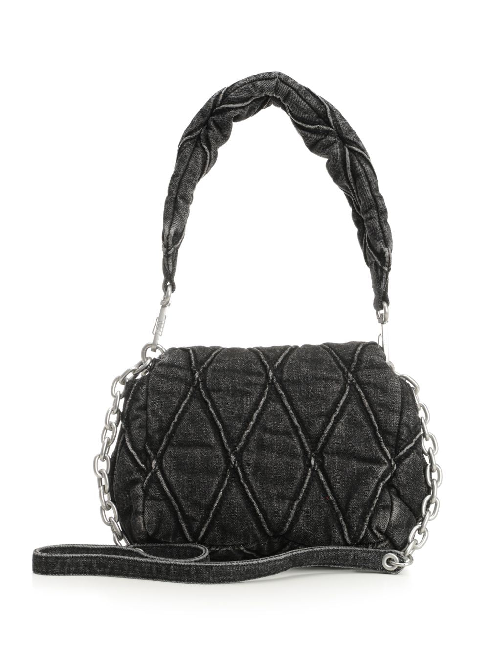 Diesel Charm-D Shoulder Bags - Black | b633cd4c80b6b3d8179d504acdeeeea767e11bf1