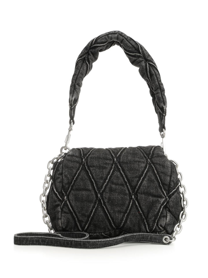 Diesel Charm-D Shoulder Bags - Black | b633cd4c80b6b3d8179d504acdeeeea767e11bf1