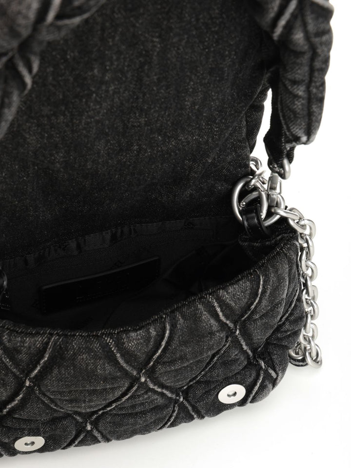 Diesel Charm-D Shoulder Bags - Black | 7dac35fbff96d0ac4da67322027f5f53344466a3