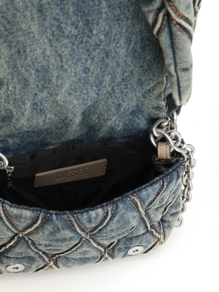 Diesel Charm-D Shoulder Bags - Blue | f5cce73f85d7b2d556195f43268bfca55e43e476