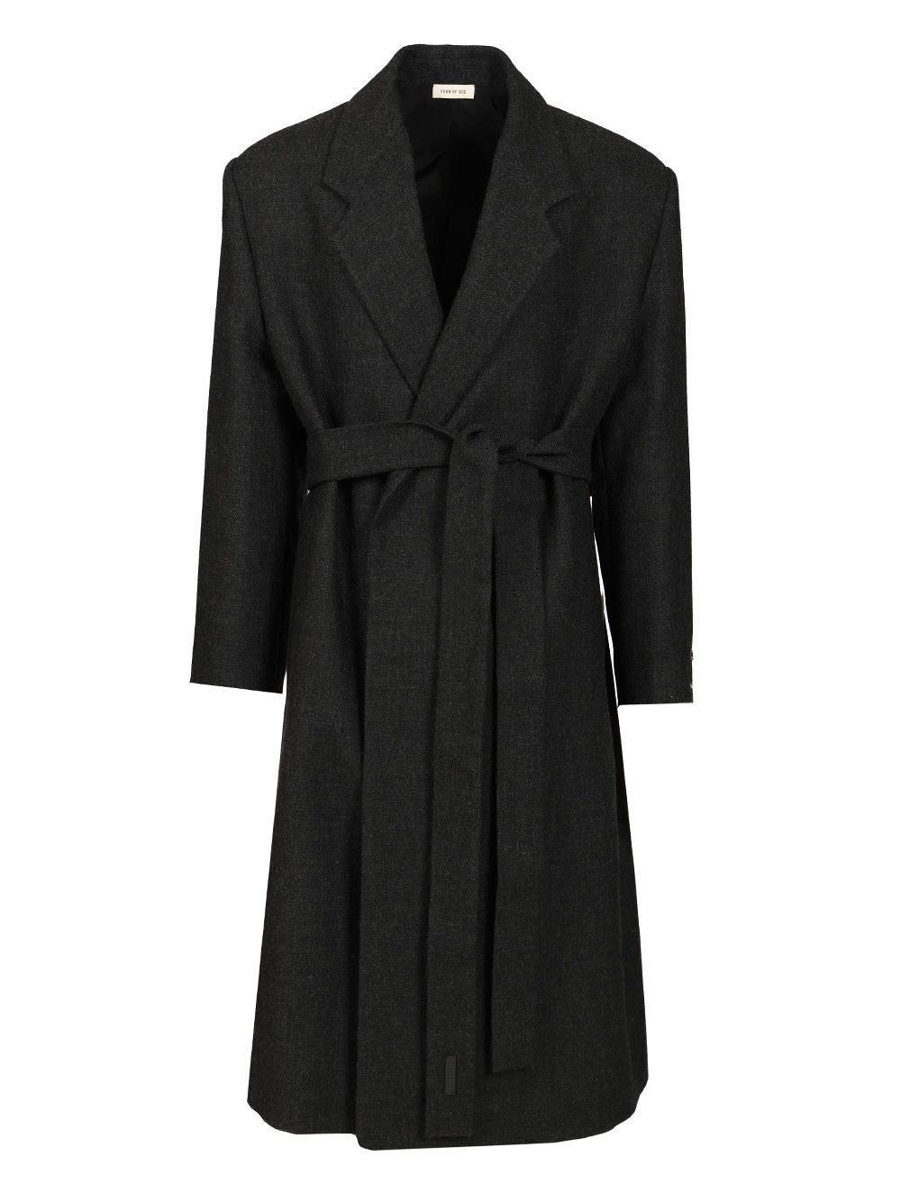 Fear Of God Wool Relaxed Coat Coats - Black | 387920f04af49c942a382b2f74a08ffb40a979be