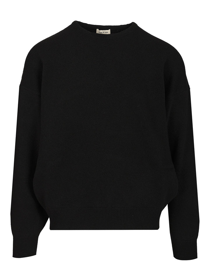 Fear Of God Knit Crewneck Sweater Knitwear - Black | 25c3abb1a946734322b59190105a429d80d0b462