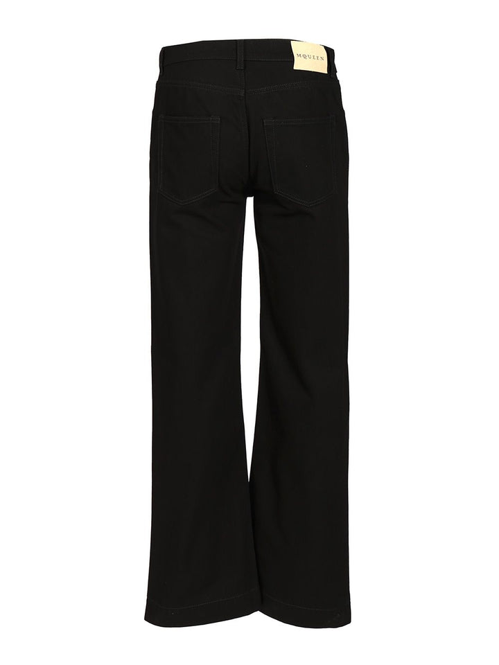 Mcqueen Wide Leg Jeans - Black | c359640843edda723aed6e3a88dac3ed21d59009