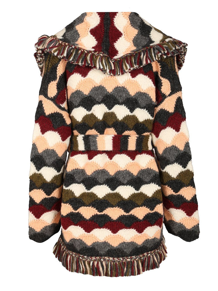 Alanui Shattered Stripes Cardigan Knitwear - Multicolor | 77cbd9fd6400e2f4313359a8e5e80c985e4a081b