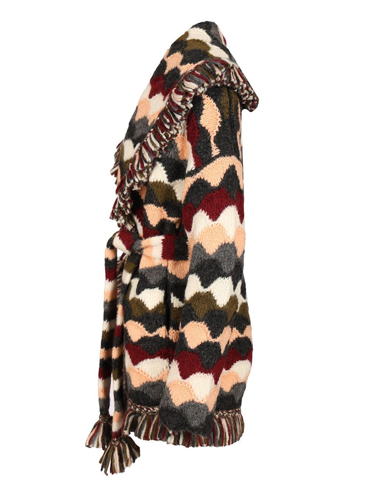 Alanui Shattered Stripes Cardigan Knitwear - Multicolor | 3d74965d0379ce7232f9ca2fad8d9a77e439ac07