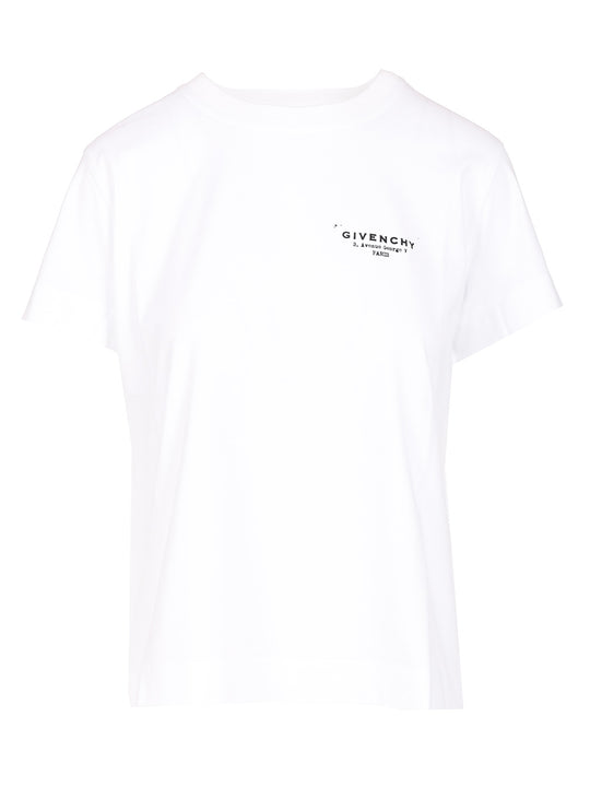 Cotton With Givenchy Print T-Shirt White